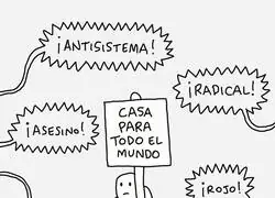 Propone vivienda digna para todos y le llueven los calificativos, Espa&ntilde;a en una vi&ntilde;eta