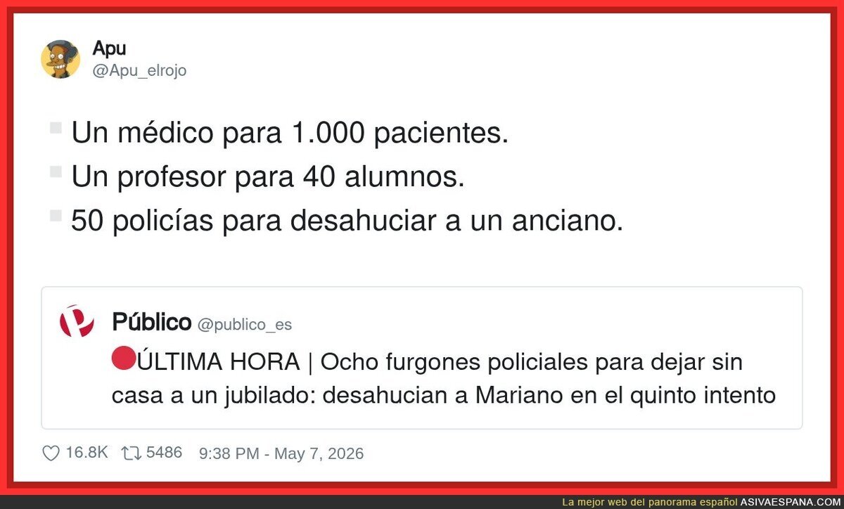 Las prioridades de este pa&iacute;s son alucinantes