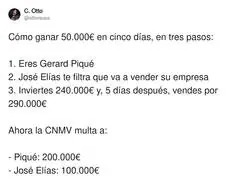 Ganar 50.000&euro; en cinco d&iacute;as es f&aacute;cil, solo necesitas ser millonario, tener contactos influyentes y que la CNMV te sancione despu&eacute;s