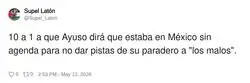 Claro, y yo soy el Papa de Roma sin agenda