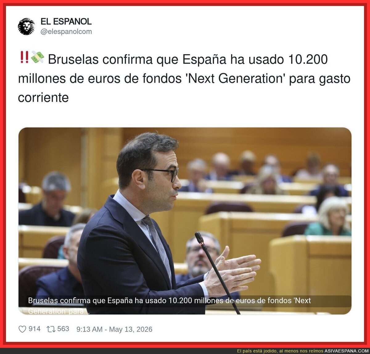 A saber dónde ha metido ese dinero nuestro gobierno