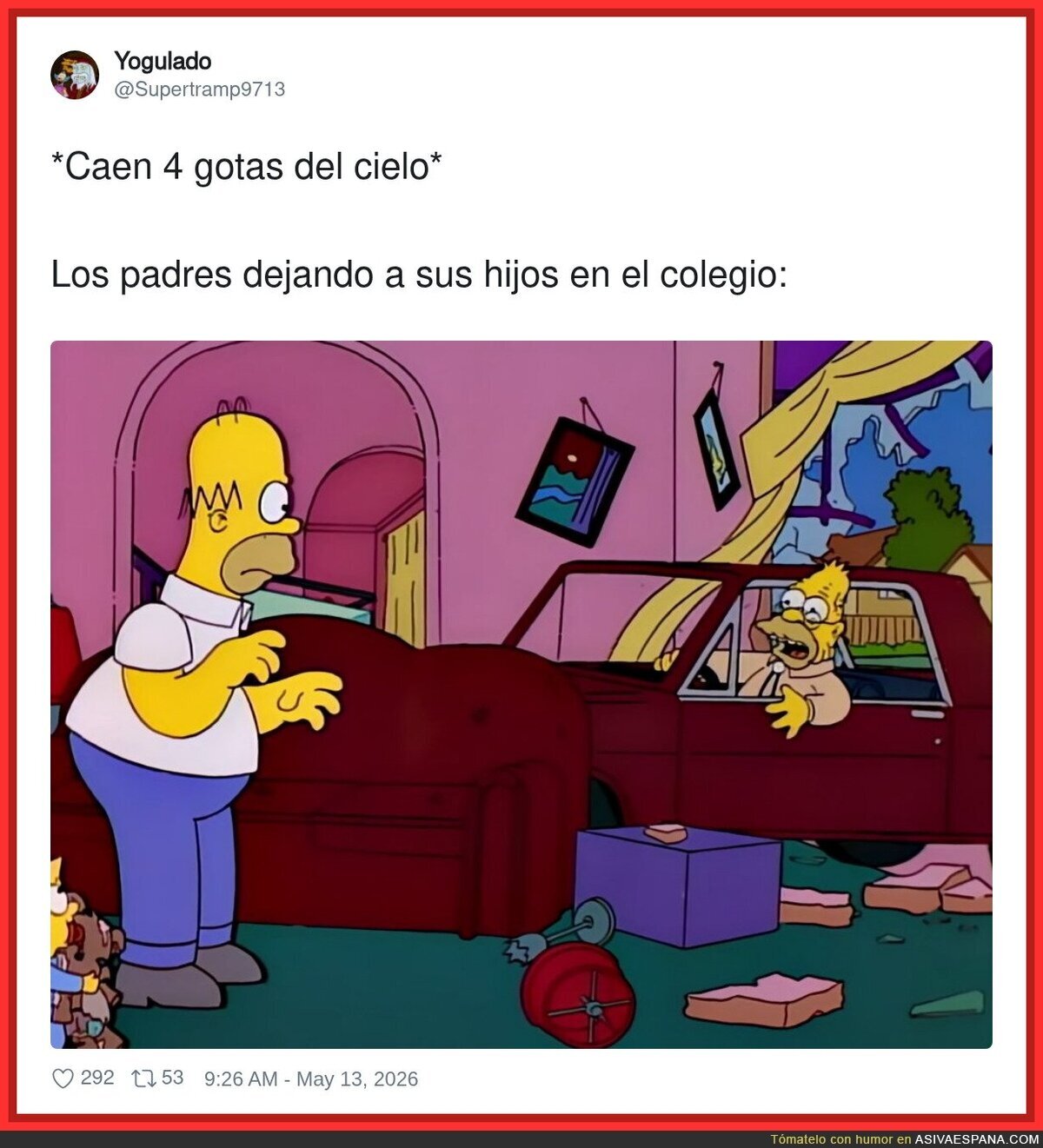 Con el SUV hasta dentro del cole