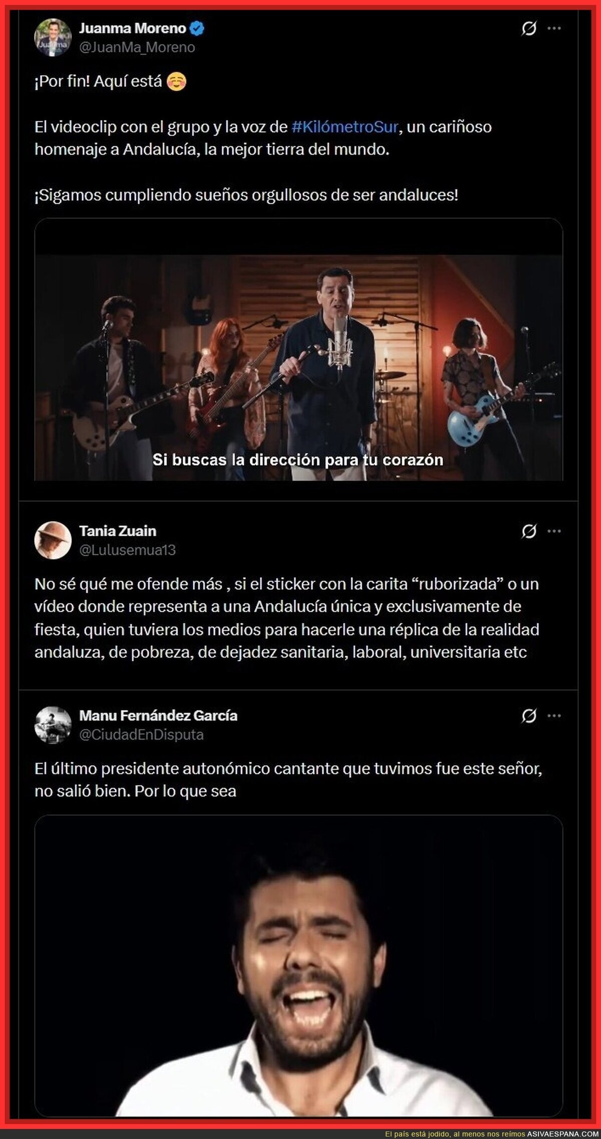 Ver a Juanma Moreno cantando da un cringe que no se ve&iacute;a desde Jesul&iacute;n de Ubrique con el "Toa, toa"