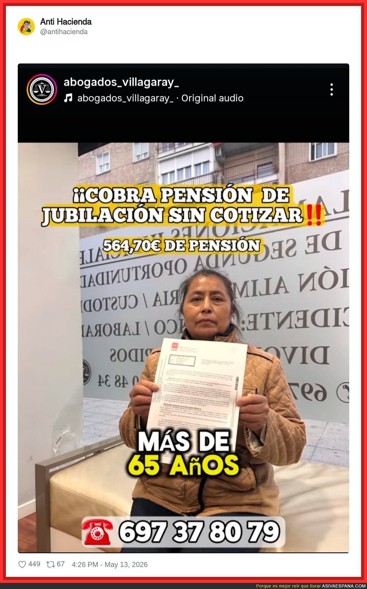 Cobrar pensi&oacute;n de jubilaci&oacute;n sin cotizar, es lo &uacute;ltimo en Espa&ntilde;a, corred insensatos
