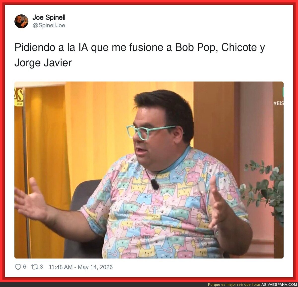 La IA despu&eacute;s de procesar a Bob Pop, Chicote y Jorge Javier en una sola licuadora