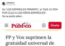 De proteger a los ni&ntilde;os espa&ntilde;oles a cobrarles por comer, vaya plot twist