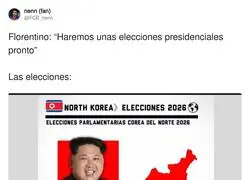 Florentino a lo Kim Jong Un
