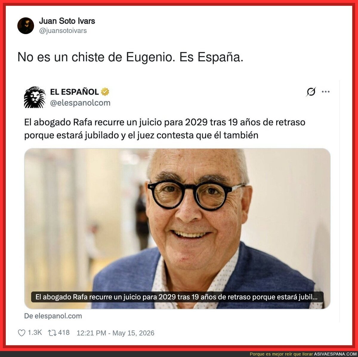 Cuando le dices a tu abogado que necesitas un milagro y te dice que tiene uno en el caj&oacute;n