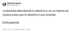 Prioridades: m&uacute;sica > techo. La derecha tiene un orden de valores peculiar