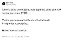 A ver, dejadme que junte dos y dos sin que me acus&eacute;is de racista