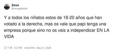 Pap&aacute; empresario = salvaci&oacute;n nacional, vuestro voto es secundario