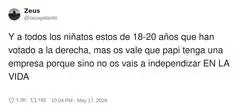 Pap&aacute; empresario = salvaci&oacute;n nacional, vuestro voto es secundario