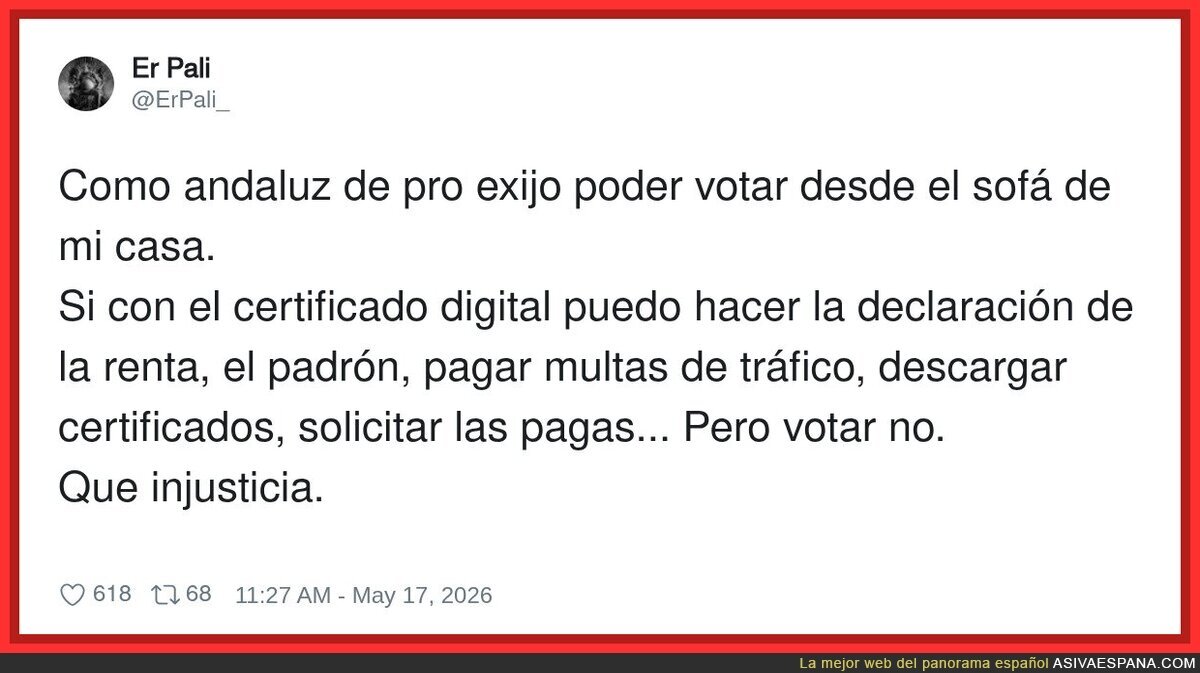 La administraci&oacute;n espa&ntilde;ola resumida en un tuit