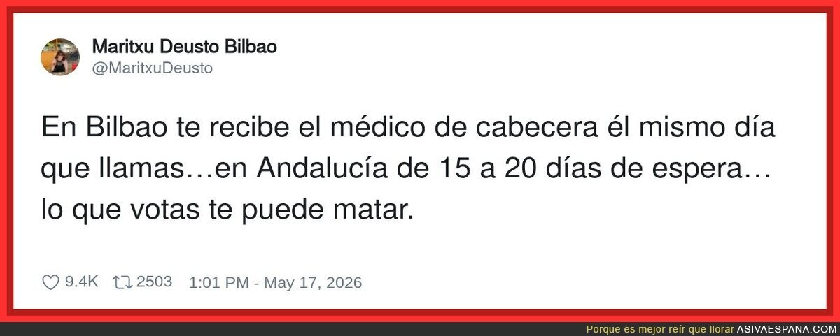 El m&eacute;dico de cabecera tiene m&aacute;s impuntualidad que yo viendo series, pero claro, eso s&iacute; es profesional