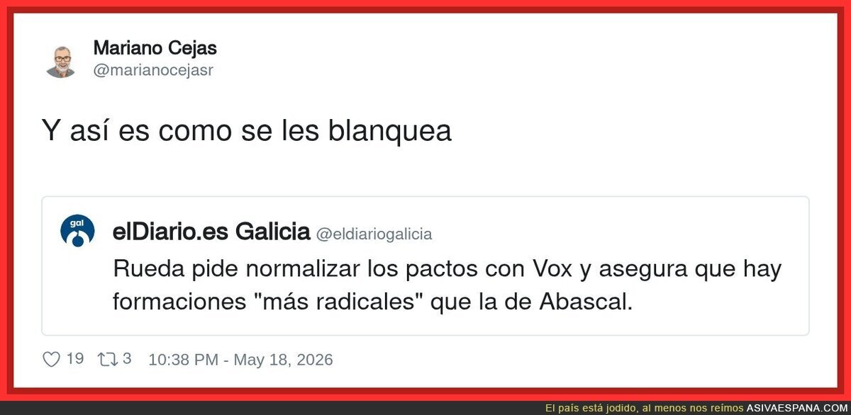 Marchando una de blanqueamiento