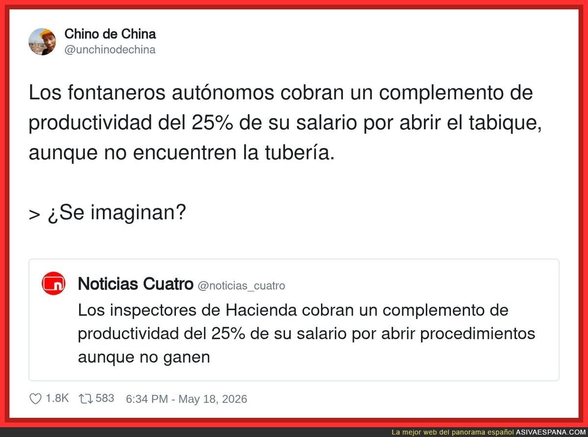 Lo de los inspectores de Hacienda menudo pitorreo tambi&eacute;n