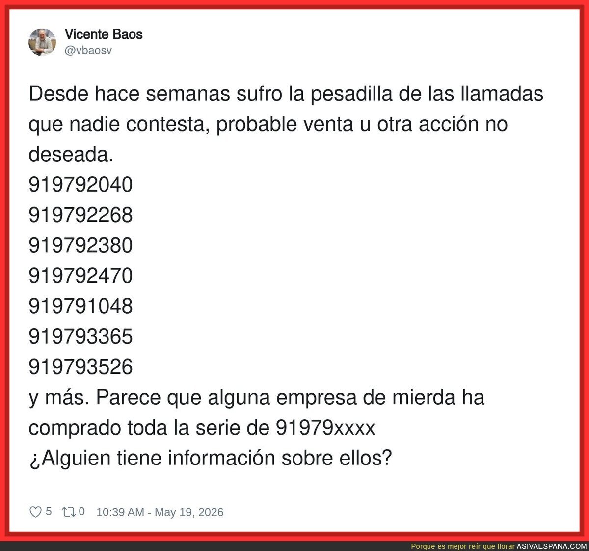 Me da muy mal rollo cuando se quedan respirando y no dicen nada