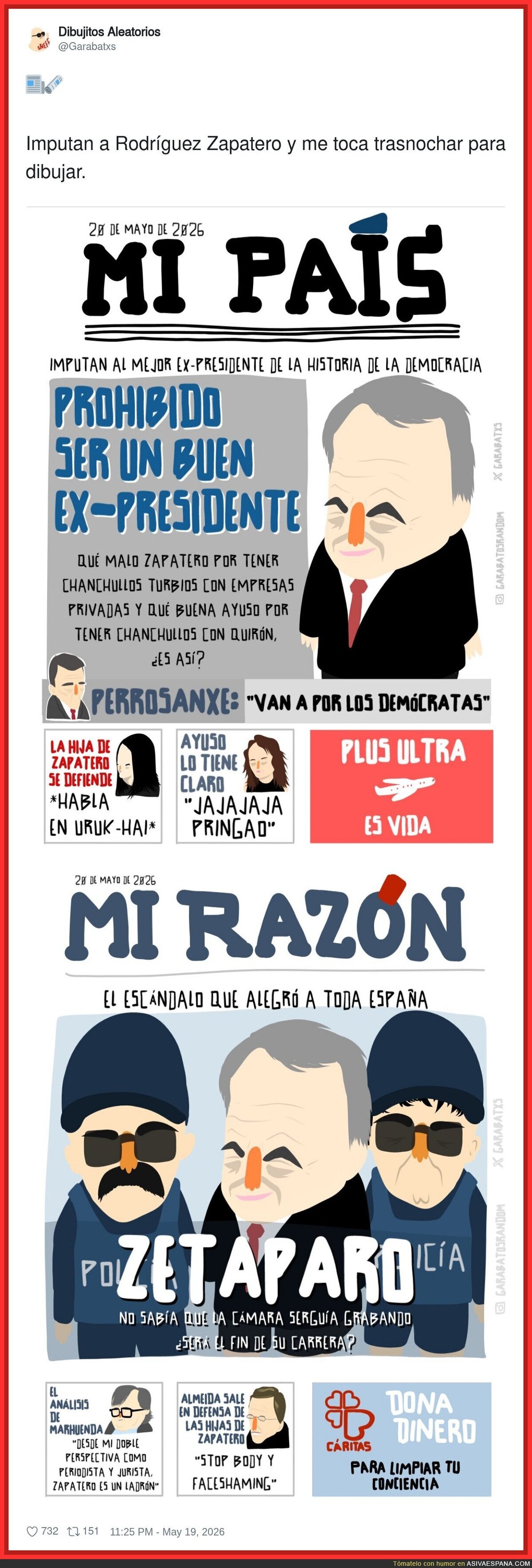 La portada de Mi Raz&oacute;n por el gran @Garabatxs