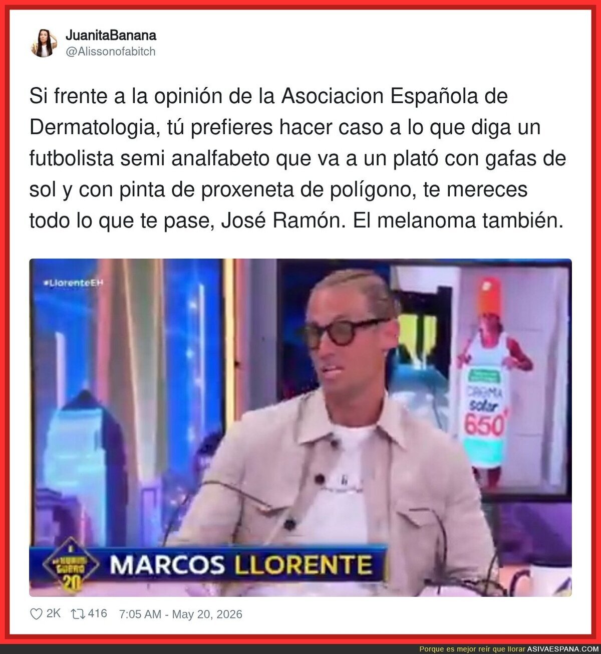 Cuando conf&iacute;as m&aacute;s en un futbolista con pinta de ir a un chiringuito que en m&eacute;dicos de verdad