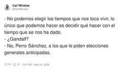 S&aacute;nchez a lo Gandalf