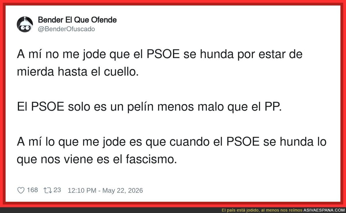 Vienen malos tiempos
