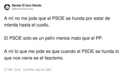 Vienen malos tiempos
