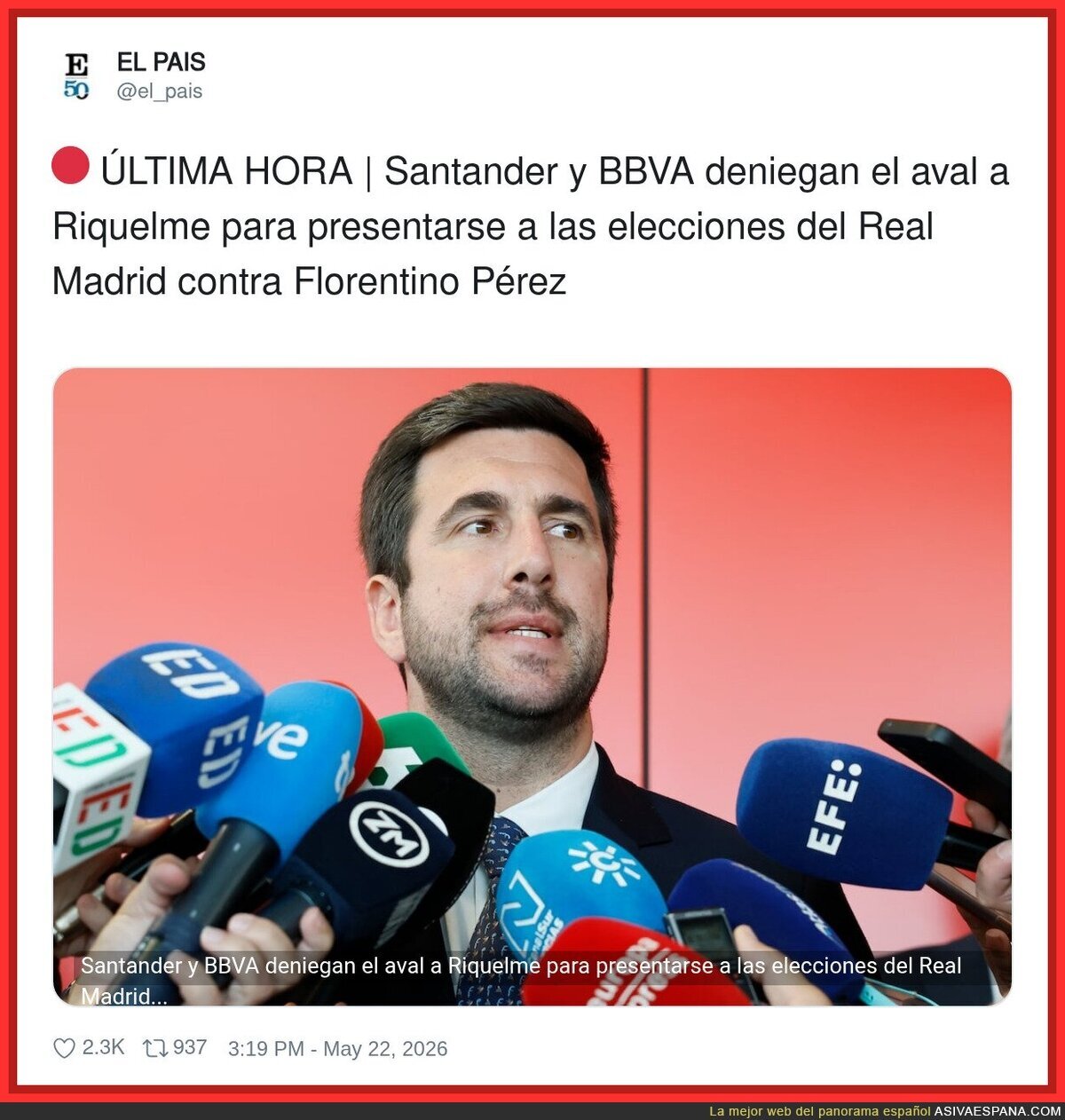 Las manos de Florentino son muy largas