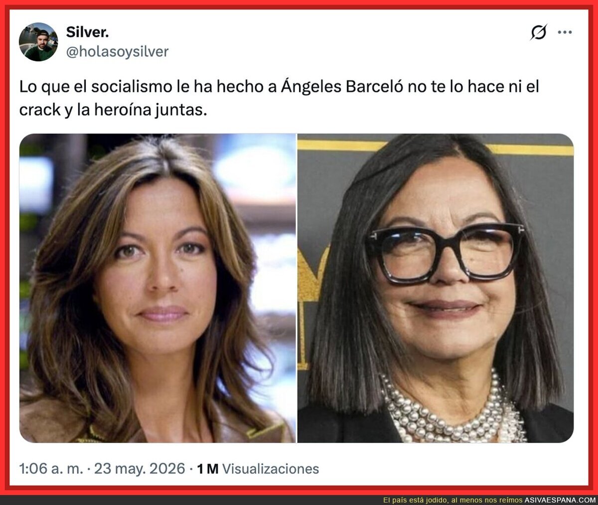 Lo que el socialismo le ha hecho a &Aacute;ngeles Barcel&oacute; no te lo hace ni el crack y la hero&iacute;na juntas.