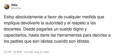 B&aacute;sicamente estoy pidiendo que la educaci&oacute;n funcione, pero bueno, qu&eacute; radical soy