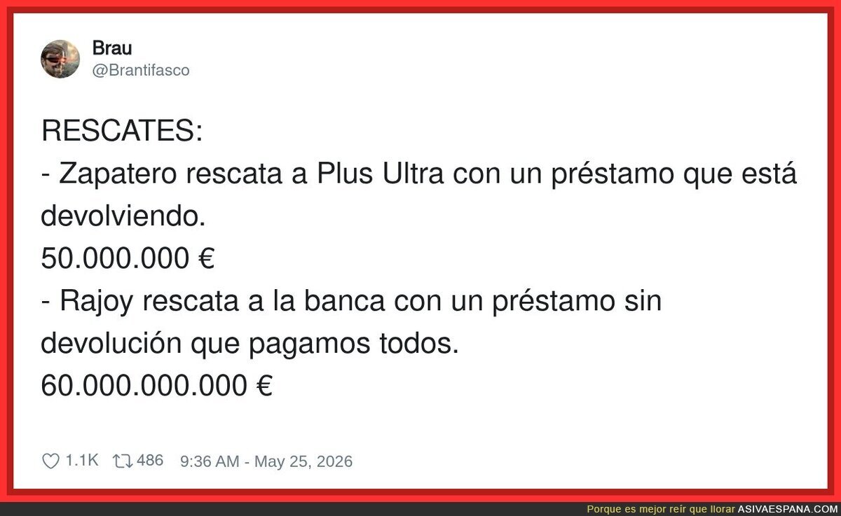 As&iacute; es, la banca rescatada mientras Zapatero se lleva la culpa de todo