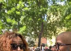 Durante la manifestaci&oacute;n por la vivienda celebrada esta domingo en Madrid, unos padres reclamaban soluciones para los m&aacute;s jovenes