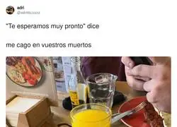 "Te esperamos muy pronto" mientras te cobran 36 euros por cuatro tostadas y un zumo