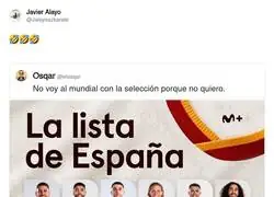 Salta la sorpresa en la lista de Espa&ntilde;a