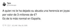 Es t&iacute;pico recibir esas herencias si te apellidas ZP