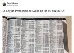 La Ley de Protecci&oacute;n de Datos de los 90 era ESTO: