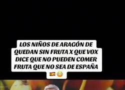 Los ni&ntilde;os de Arag&oacute;n se han quedado sin fruta en los comedores escolares