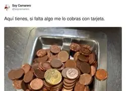 El t&iacute;pico tonto que paga con la calderilla que lleva todo el a&ntilde;o acumulando