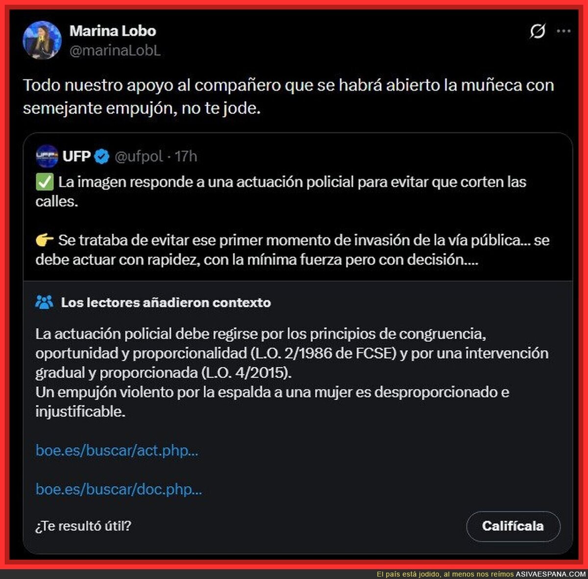 El sindicato policial retrat&aacute;ndose