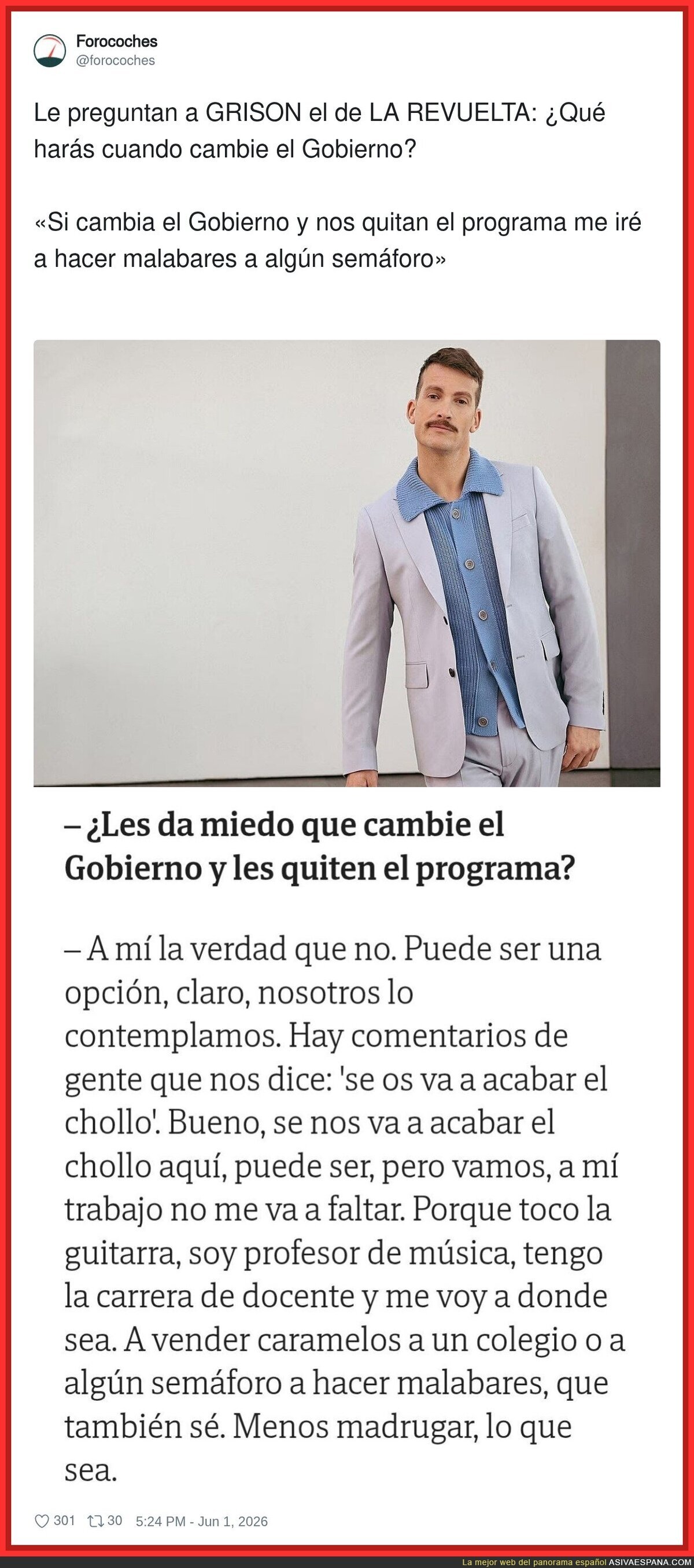 Pues vete preparando, Grison