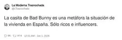 Claro, porque Bad Bunny es el que pone los pisos en Madrid, no los fondos de inversi&oacute;n