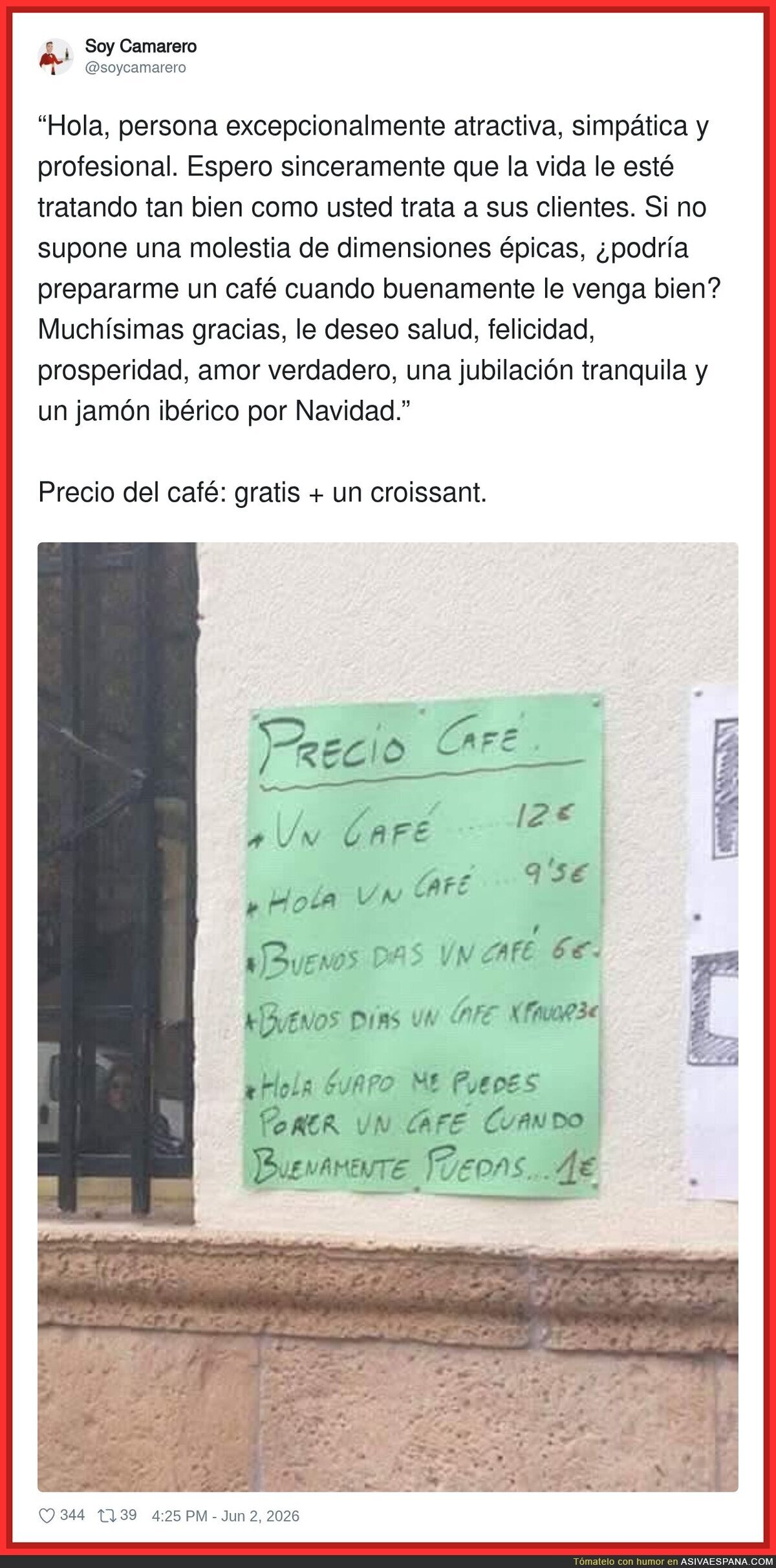 Espera, &iquest;me est&aacute;s diciendo que despu&eacute;s de todo ese mon&oacute;logo motivacional el caf&eacute; sigue costando 1&euro;?