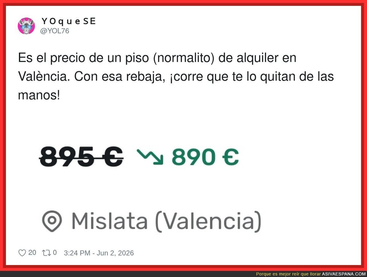 Bajada de 5&euro; pa que te sientas millonario