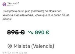Bajada de 5&euro; pa que te sientas millonario