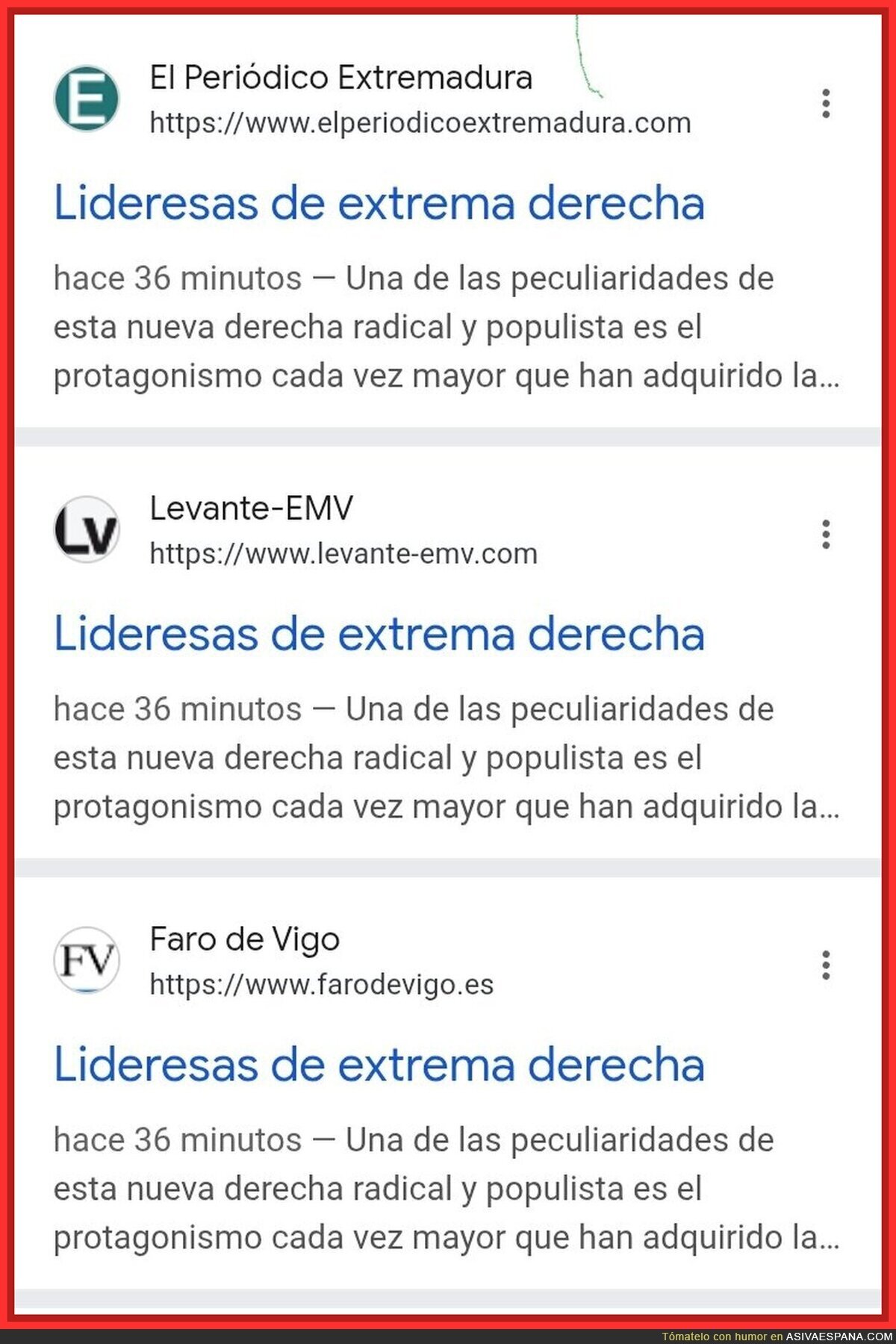 Tres medios distintos, la misma noticia, la misma obsesión. Casi parece coordinado, ¿eh?