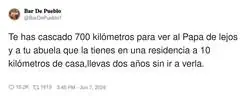 Dos a&ntilde;os sin verla pero ojo, que el Papa de lejos mola m&aacute;s