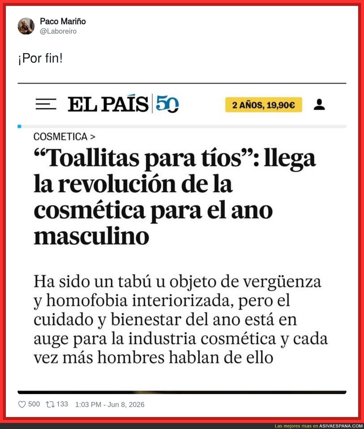 La revoluci&oacute;n que llevaba esperando desde los 14 a&ntilde;os