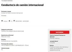 Las empresas no encuentran camioneros internacionales. Salario: 19k