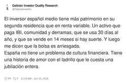 Lo de la segunda vivienda no era tan buena idea