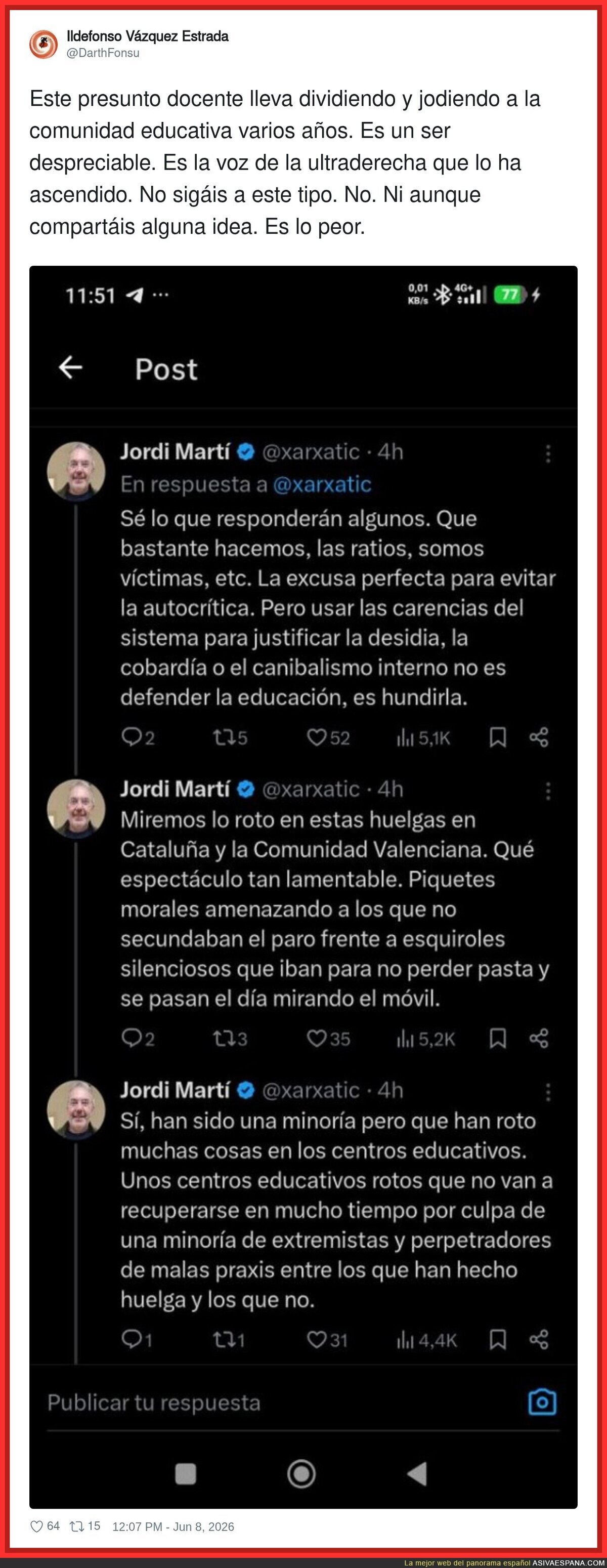 Cuando alguien escribe tres párrafos para justificar lo injustificable