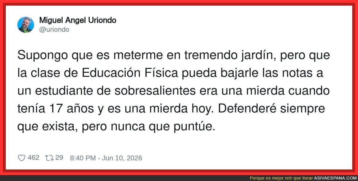 Lleva mucha raz&oacute;n, de esta forma los patosos nunca podr&aacute;n acceder a notas altas